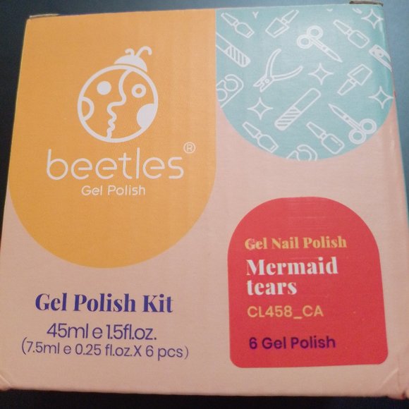 Beetles Zodiac Collection Gel Nail Polish Kit, Pisces Mermaid Tears 6 X 7.5ml - Picture 2 of 8